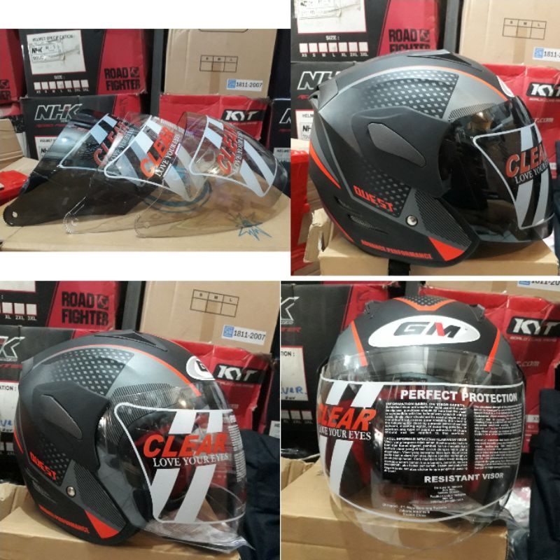 kaca helm gm fighter kaca helm gm half face