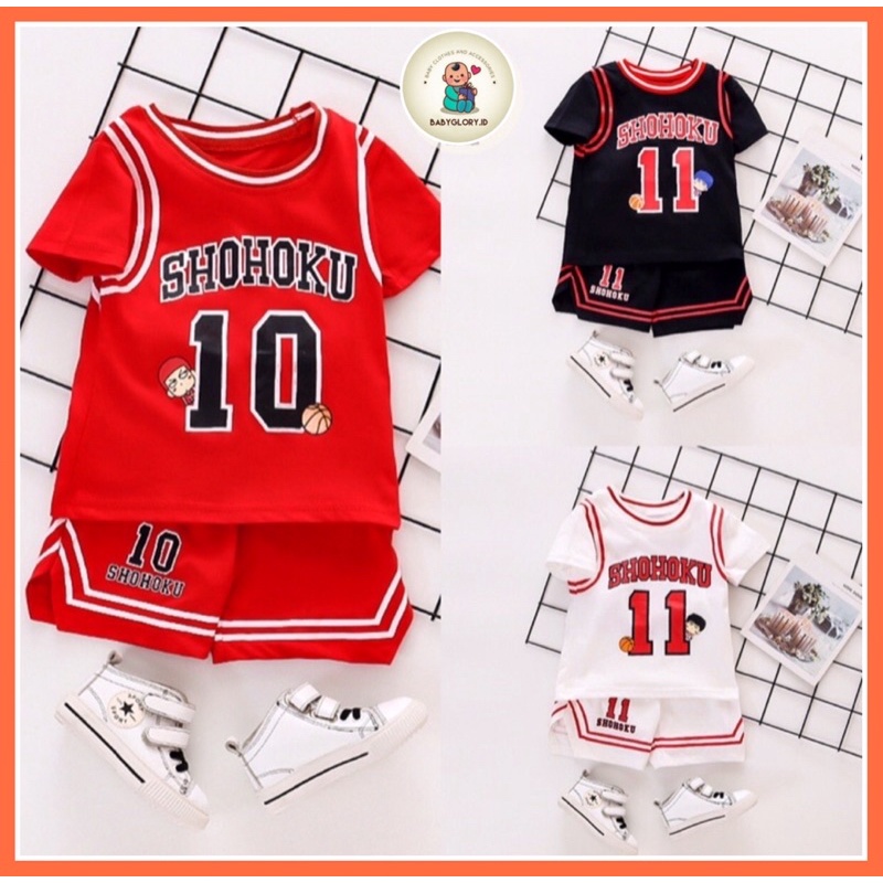 ✨Babyglory.id Baby Basketball sportwear kids short / Setelan Basket Anak / Sleeved Suit Doll Basketball Sport Short / Sleeved Suit Korean Cute