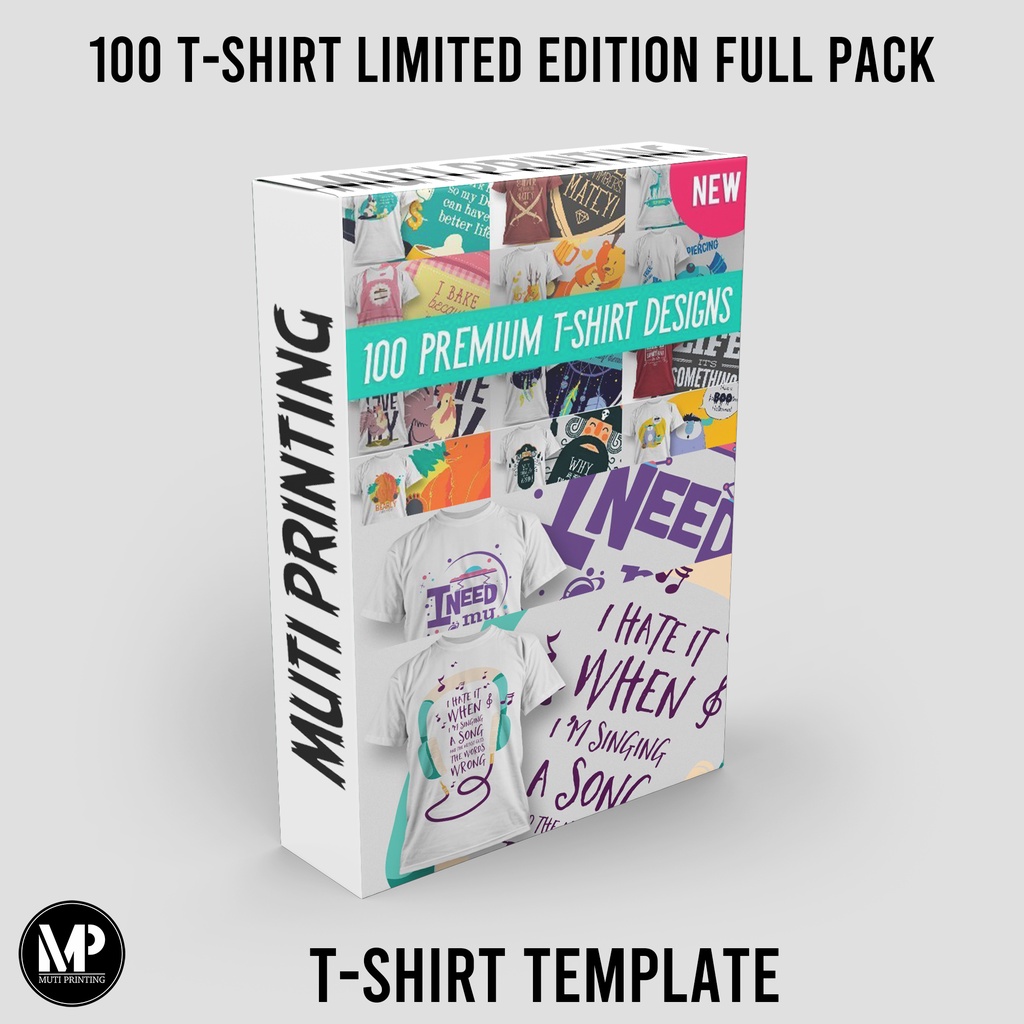 100 T-Shirt LImited Edition Full Pack - Photoshop &amp; Illustrator