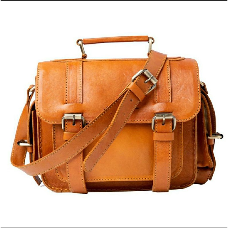 Tas selempang kulit pria wanita - Slingbag dan handbag kulit pria wanita - tas postman