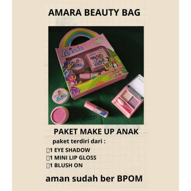 PAKET MAKE UP ANAK BEAUTY BAG AMARA