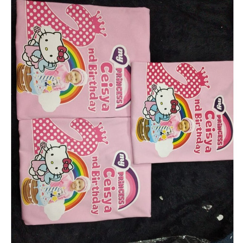 Kaos Hello Kitty Pink | Kaos Hello Kitty Ultah Anak