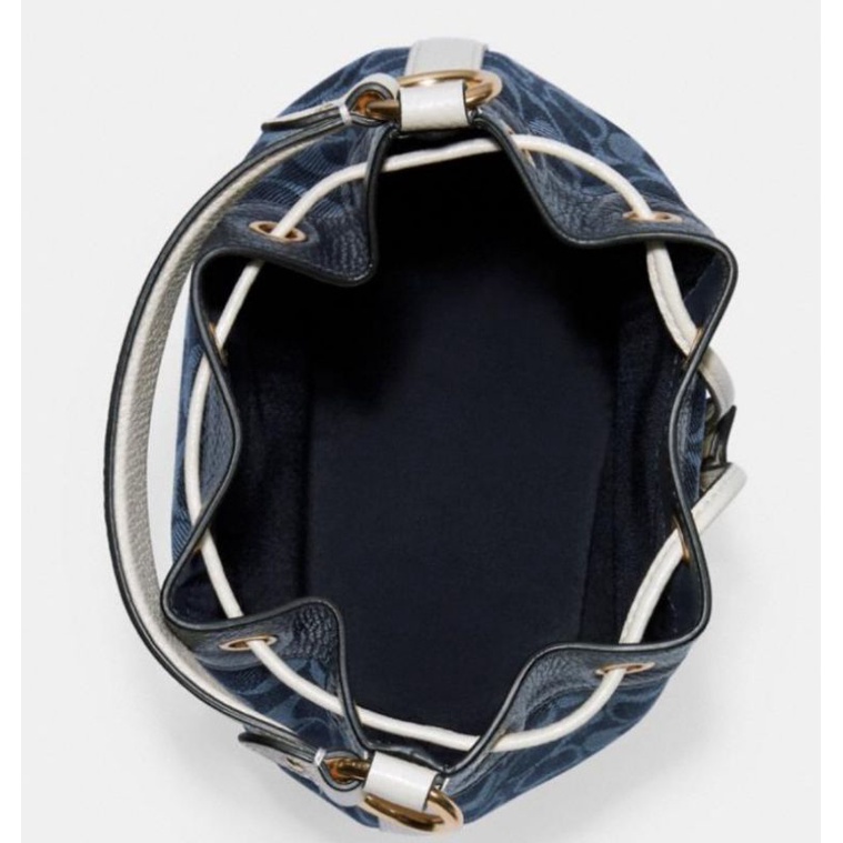 Coach Dempsey Drawstring Bucket Bag in Signature Denim (C4104)