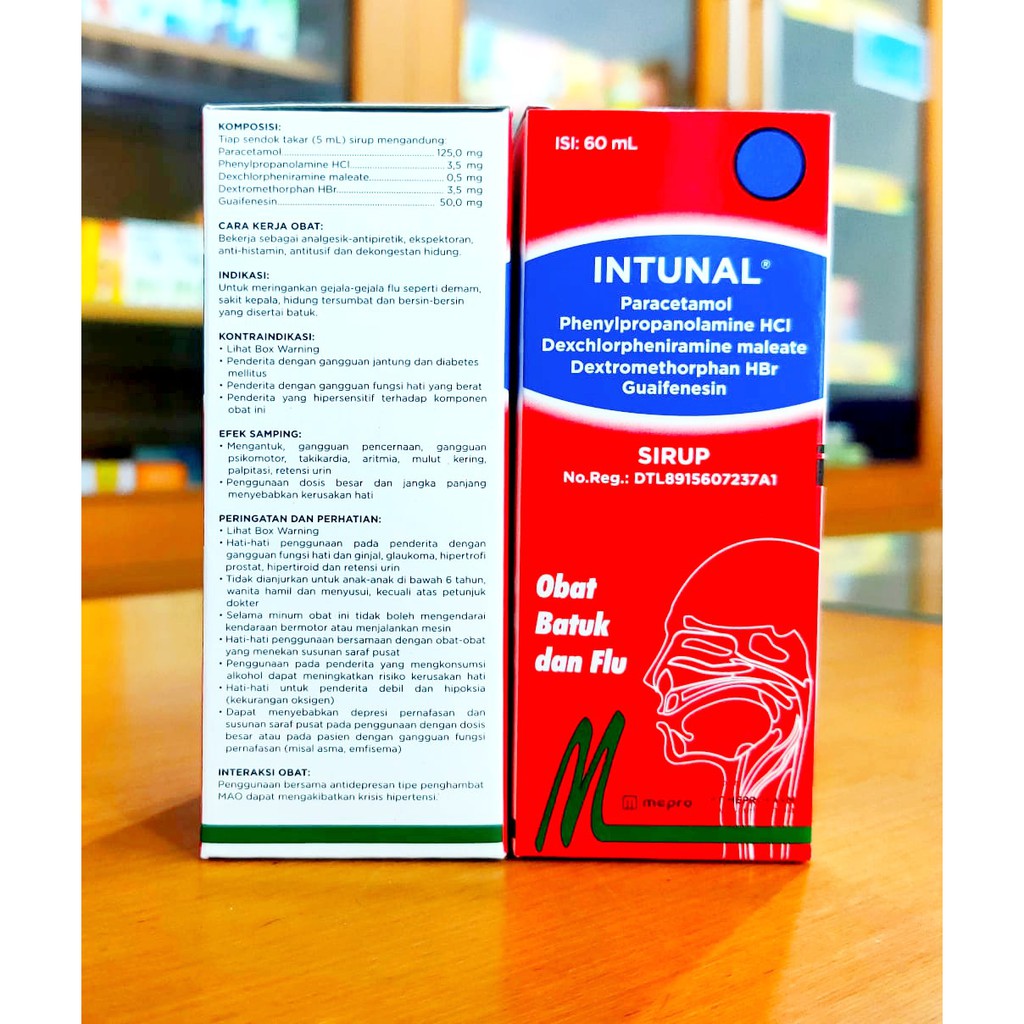 Intunal Syrup 60 ml Flu Batuk Pilek Demam Anak