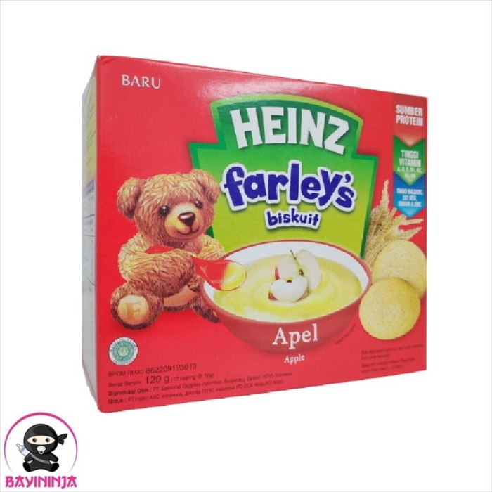 

HEINZ Farleys Biskuit Bayi 1 to 3 Tahun Apel 120 g T-Ninja Bayi 01