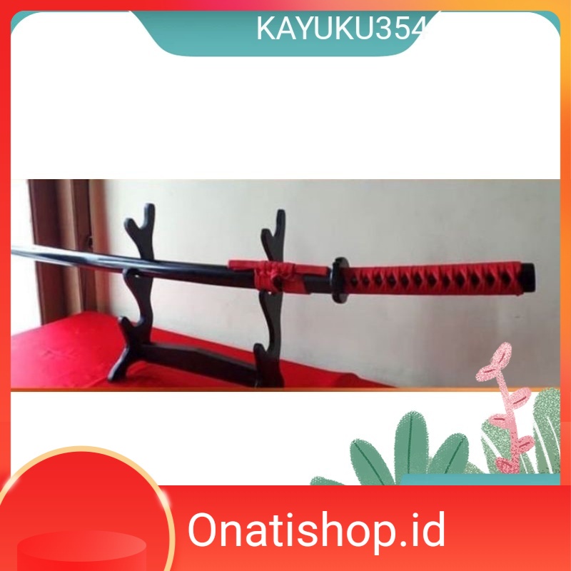 Pedang kayu boken nodachi merah