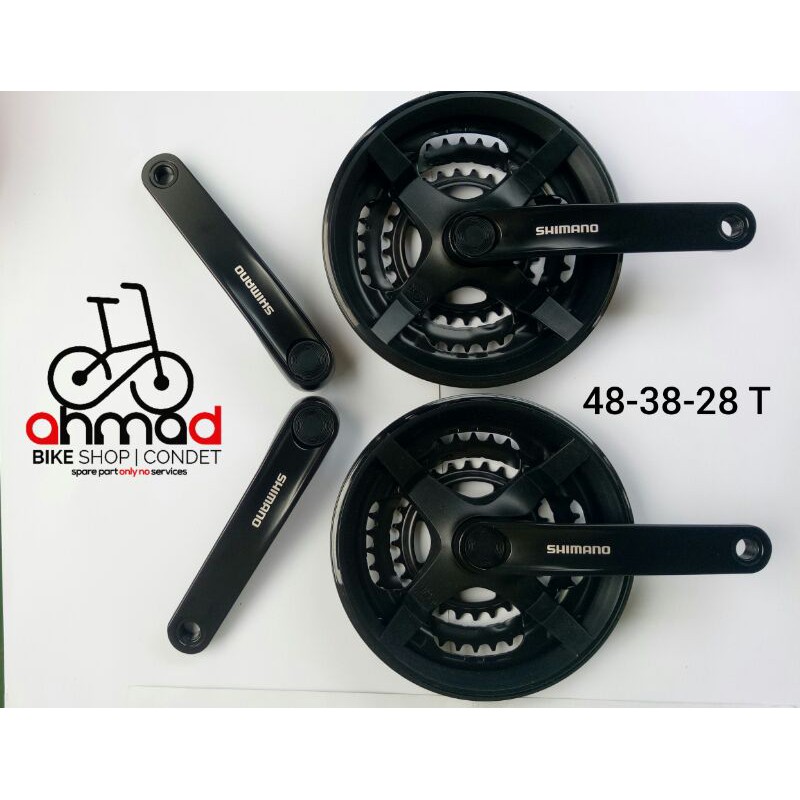 Crank 3 speed Shimano 48-38-28