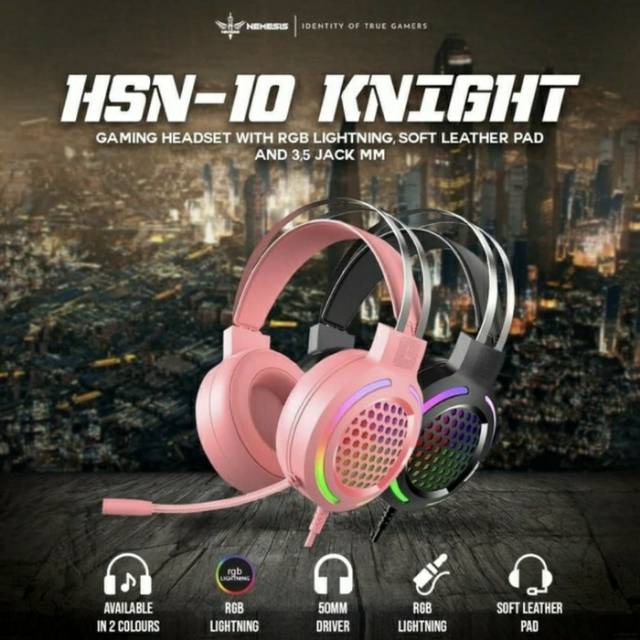 NYK HSN-10 Knight Headset Gaming Jack 3,5mm RGB