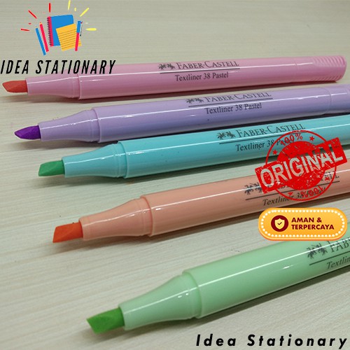 

READY!! Highlighter Textliner 38 Warna Pastel Faber-Castell