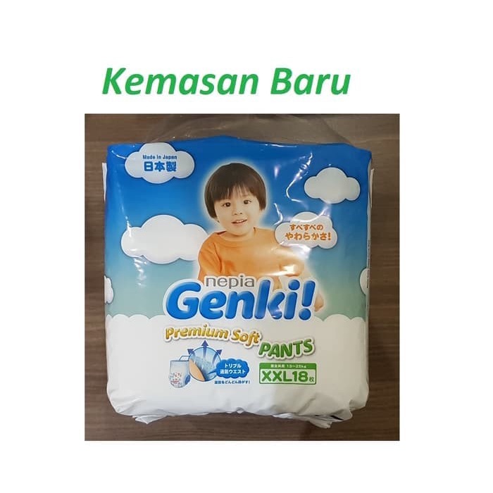 Nepia Genki Xxl18 Diaper Perekat Popok Bayi Popok Baby