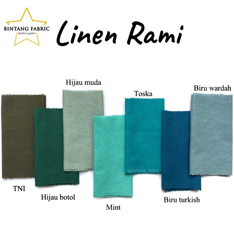 Bahan Bintang Fabric Kain Katun Linen Rami 1 Meter Shopee Indonesia