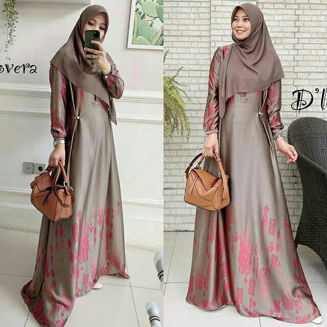 AMARA DRESS, GAMIS BAHAN ARMANI SILK BY D'LOVERA | Shopee Indonesia