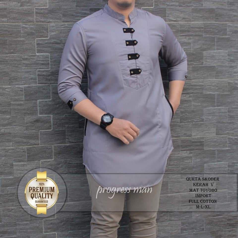 KOKO NOSI BAJU KOKOH PRIA MODEL QURTA SKODER