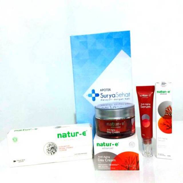 Natur-E Advanced Anti Aging Face Series 3 in 1 (serum, Day/Night, Kapsul)