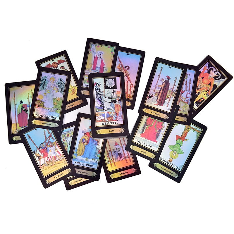 (LUCKID) Waite Rider Tarot Versi Inggris Dengan 78 Kartu