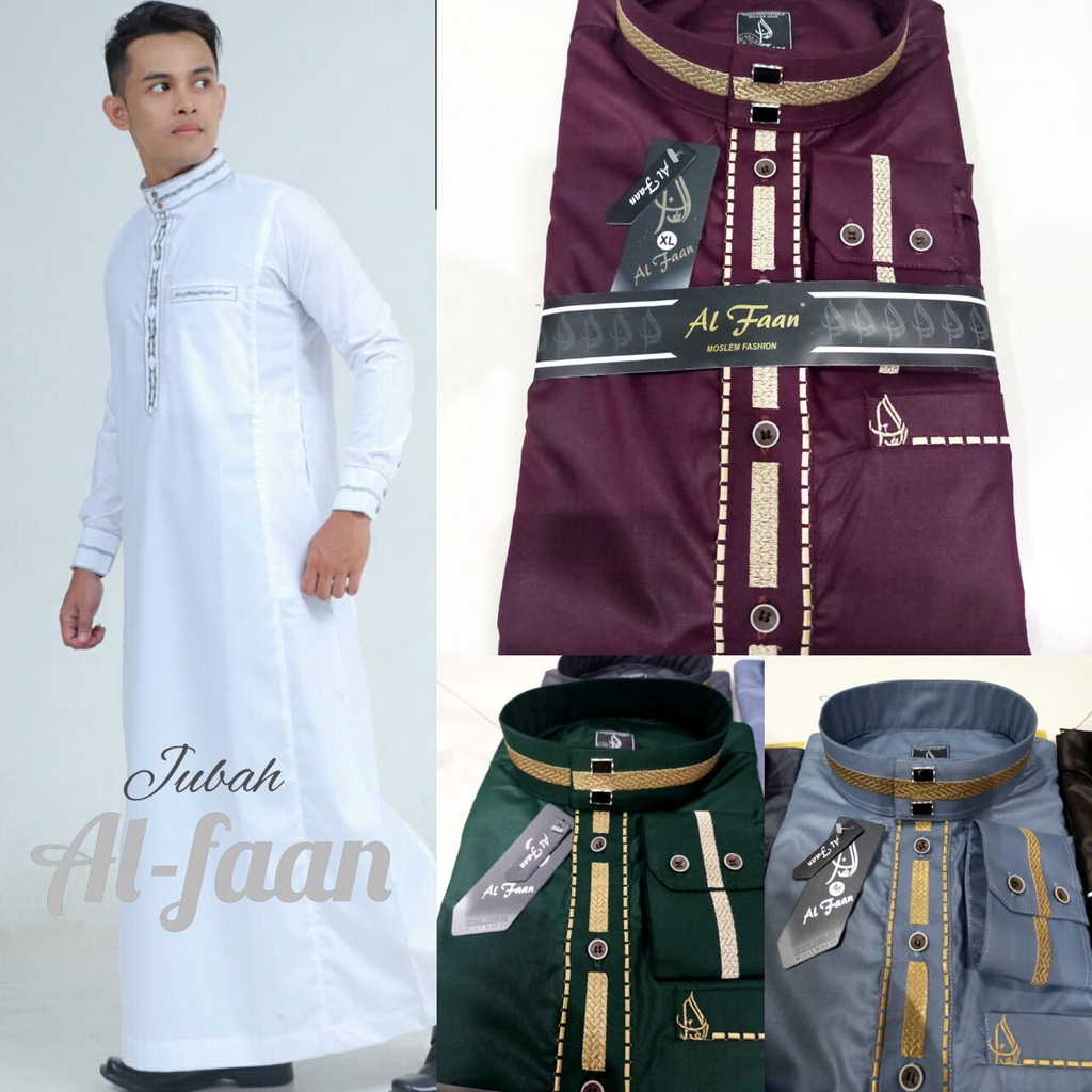 baju gamis wanita dress muslim terbaru Jubah Gamis Pria Jubbah Bordir Alfaan Model haramainalnoor ba