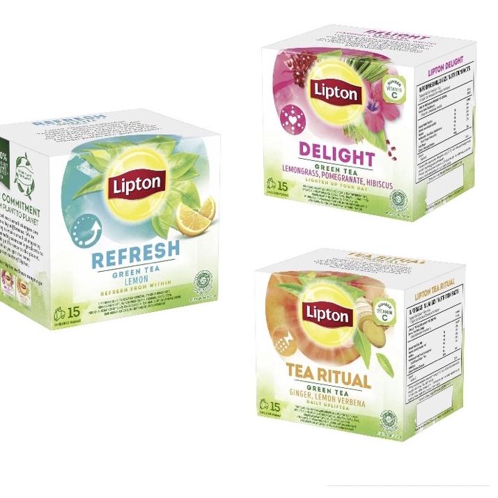 Lipton Green Tea teh Delight - Refresh - Tea Ritual Teh Celup isi 15