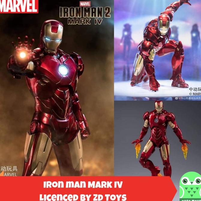 Marvel ZD Toys Ironman 2 Mark 4 ironman MK IV Original Iron man