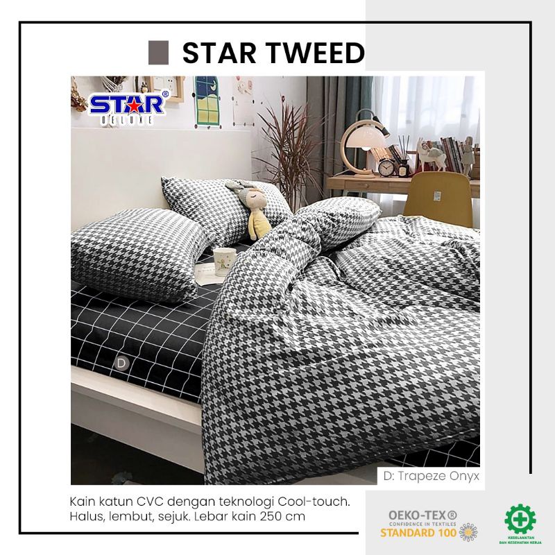 Bedcover Star Sprei Set Star Katun Premium