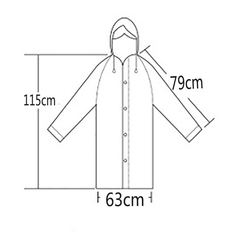 Jas Hujan Portable Raincoat Poncho with Hood