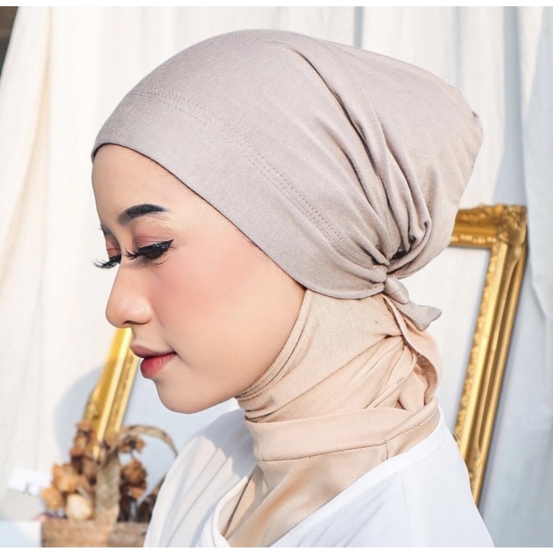 𝐁𝐘 𝐀𝐃𝐈𝐍𝐃𝐀 Ciput Tali Turki Arab Bahan kaos premium dalaman Basic Inner Hijab Premium Turkey Anti pusing/budeg