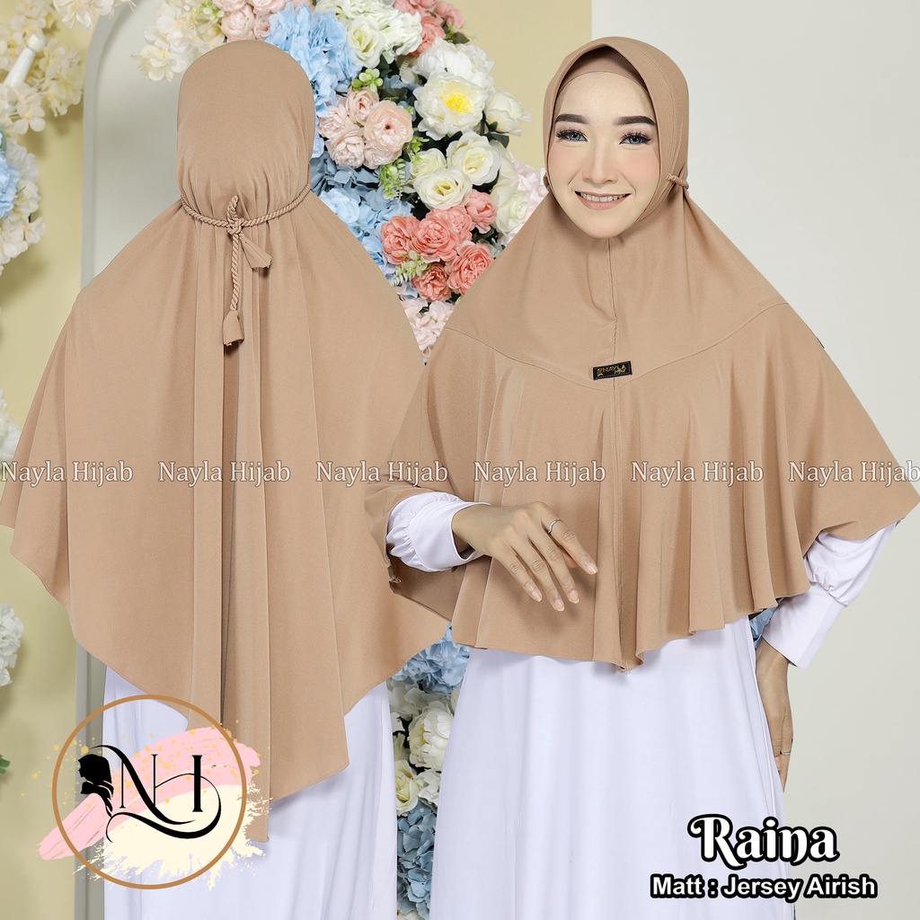 Kerudung Instan Jersey Tali Kepang Raina Hijab Instan Jersey Airis Jilbab Bergo Termurah Nayla Hija'b