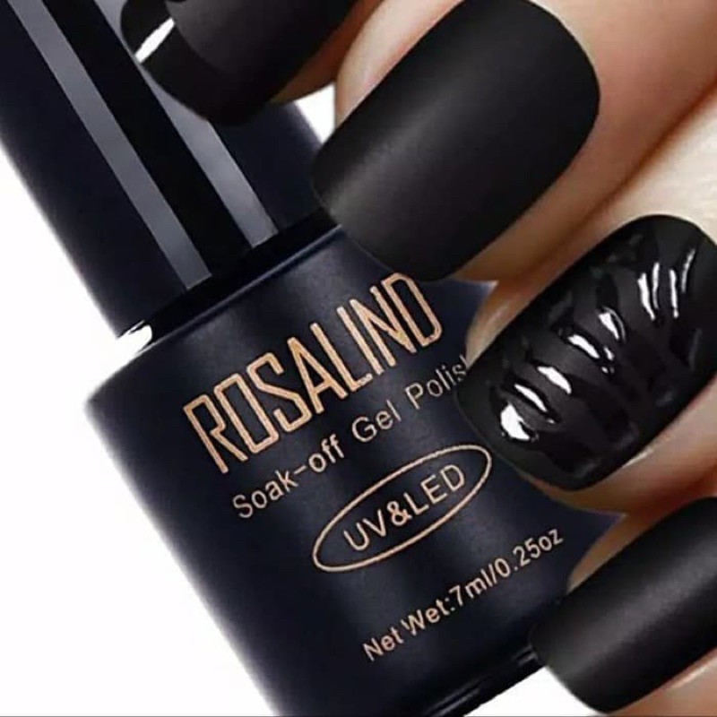 ROSALIND MATT matte top coat 10ml soak off gel polish kutek gel mate