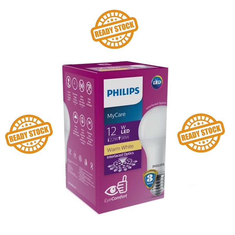 Lampu Philips LED MyCare 12 Watt Kuning - Bohlam LED 12W 12Watt - Murah Original Bergaransi 12 W 12W