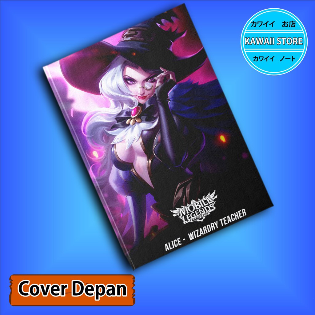 

Notebook / Pocket book Hard Cover Game MLBB ALICE-WIZARDRY TEACHER uk A5 & A6 / Notes Book