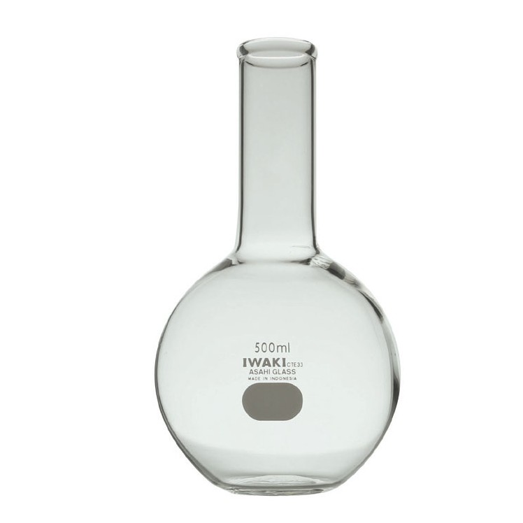 BOILING FLASK 200ml. Flat Bottom. Wide Neck. Labu Didih. IWAKI