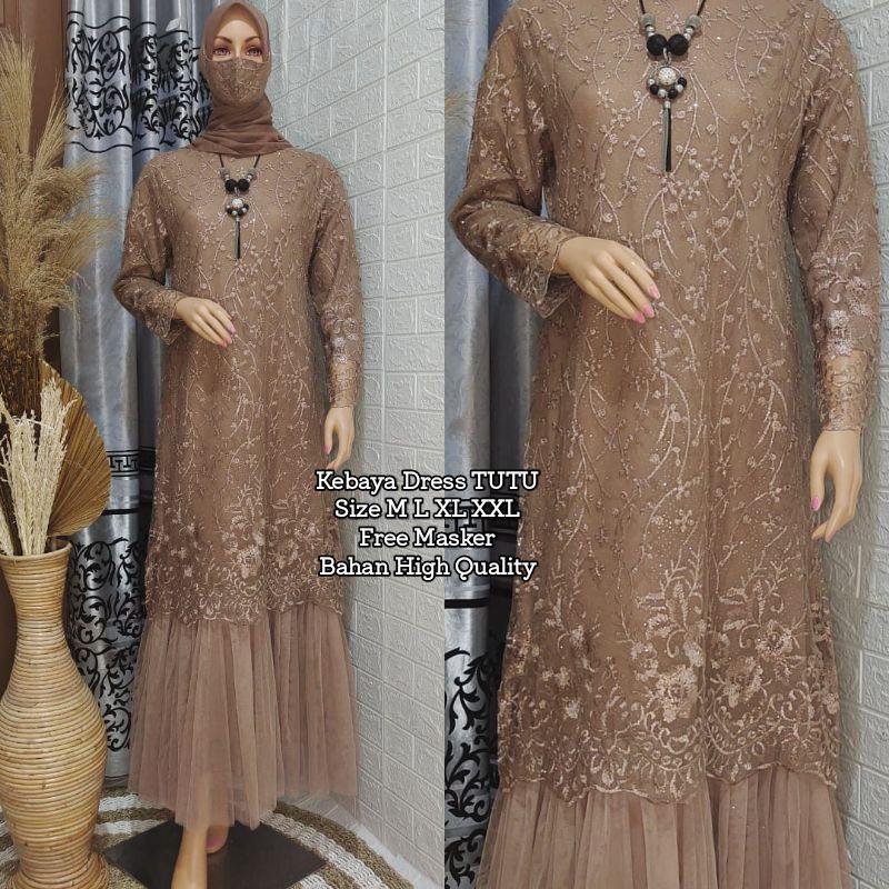Gamis Eleganss BW / Kebaya Dress Tulle Combinasi Tutu