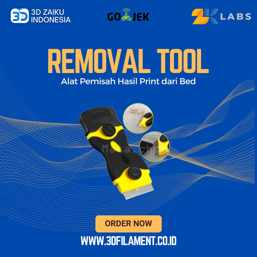 3D Printer Removal Tool Alat Pemisah Hasil Print dari Bed