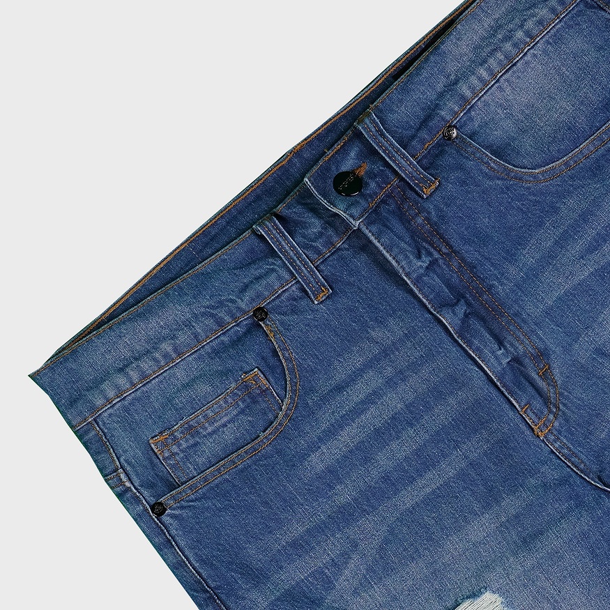 HIGHEST Celana Pendek Jeans Ripped Pria Bigsize Jumbo Original Hd7