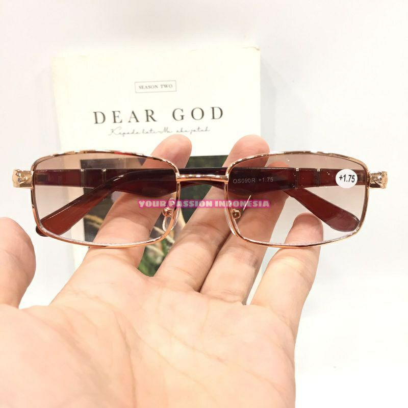 Kacamata Baca Dan jalan Lensa Kaca/Coklat