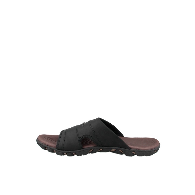 SANDAL SLIDE PAKALOLO PRIA ORIGINAL CASUAL KULIT ASLI HITAM PB35