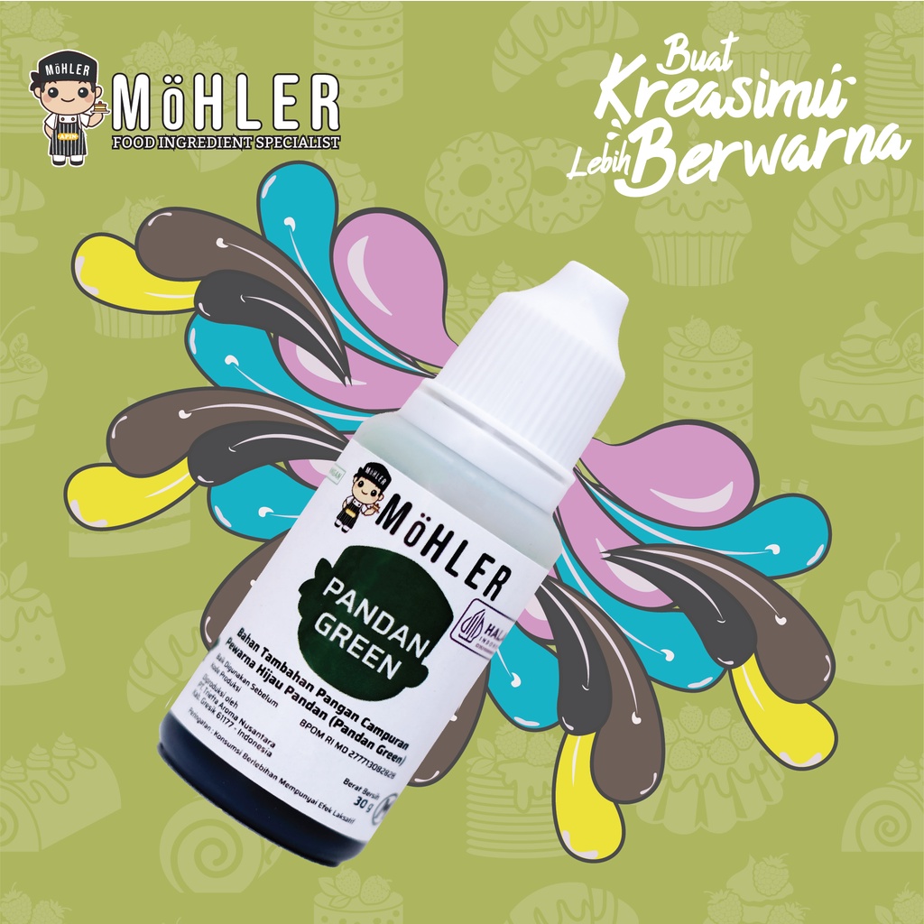 MOHLER Coloring Pandan Green (KLIK KOMBO HEMAT UNTUK  BELI 1 GRATIS 1)