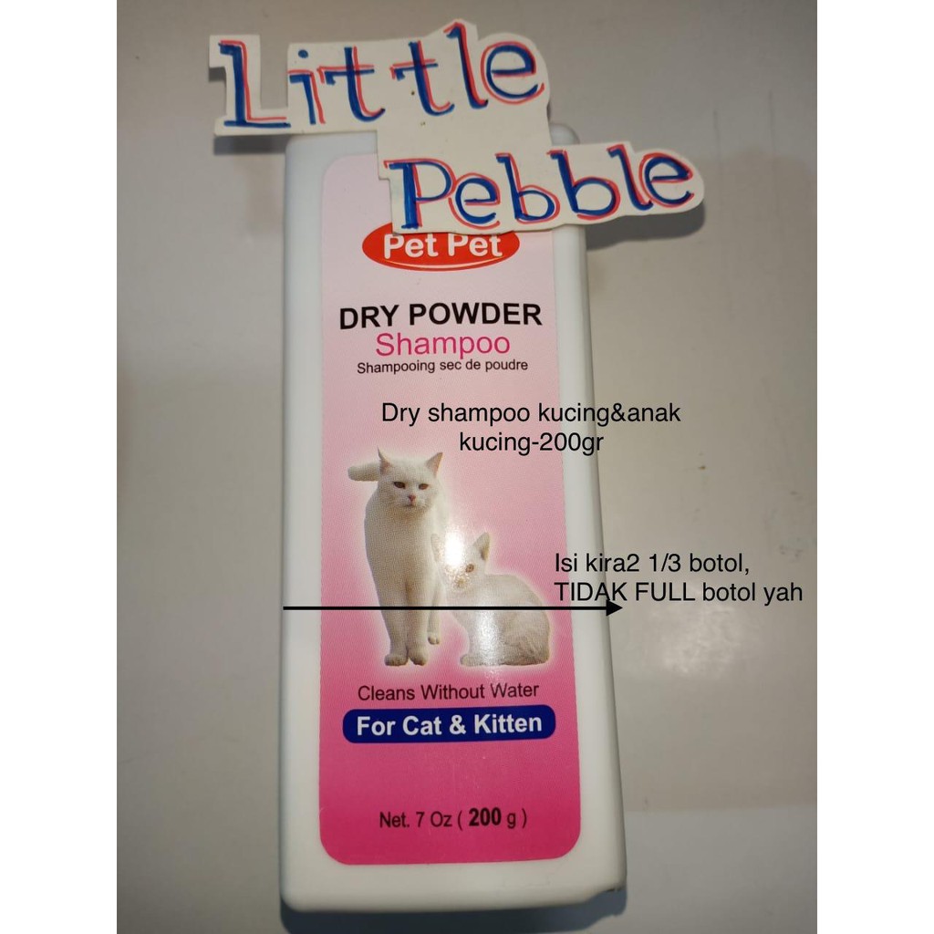 pet pet dry shampoo anak anjing kucing bersih tanpa mandi 200gr