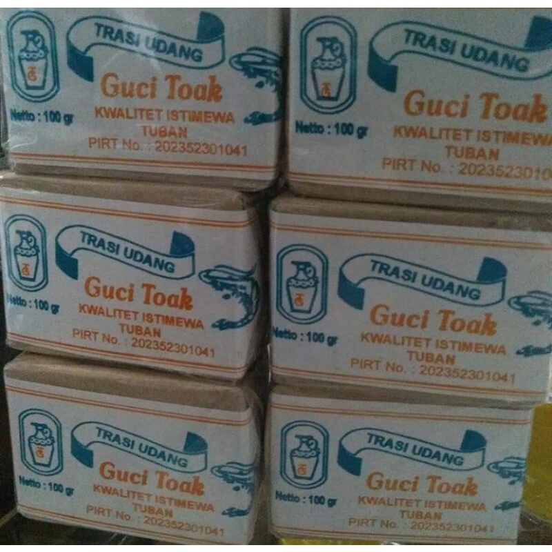 

Trasi udang / Trasi udang cap guci toak khas Tuban 100gr