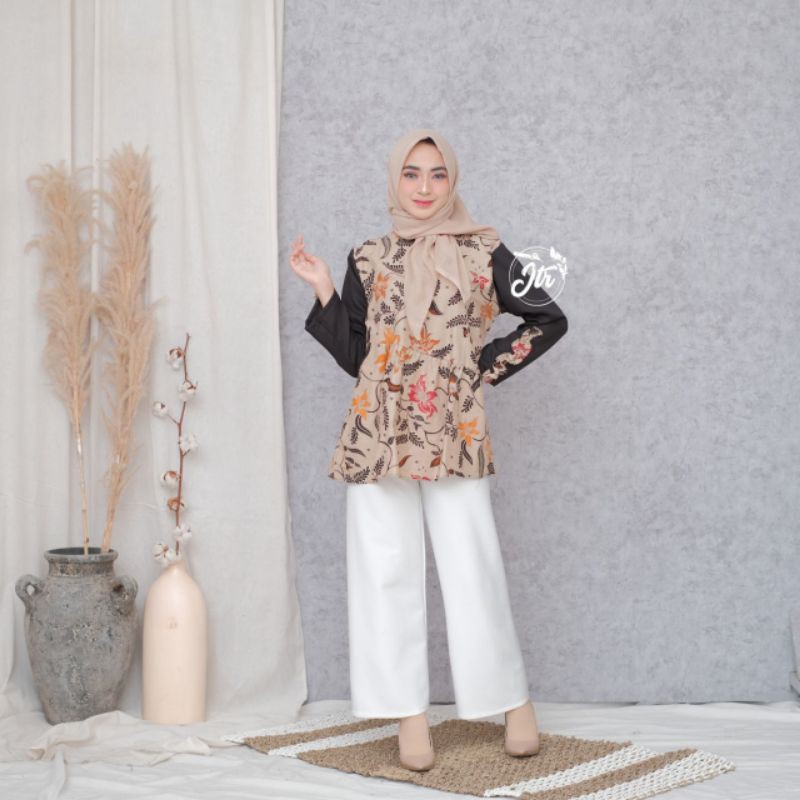 ATASAN WANITA BLOUSE BATIK ATASAN BATIK WANITA BLOUSE BATIK KERJA WANITA BATIK KANTOR