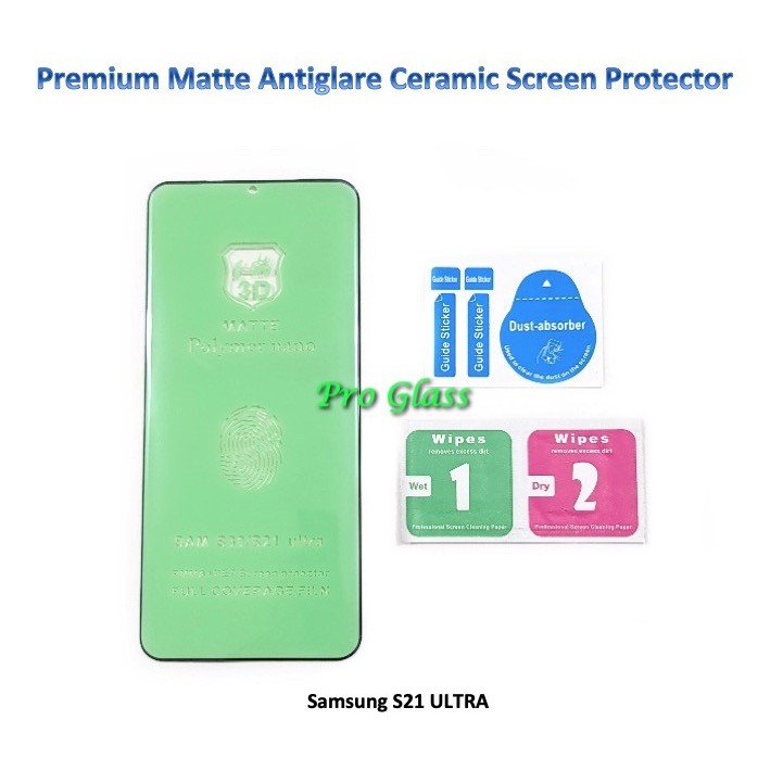 Samsung S21 / S21 PLUS / S21 ULTRA Matte Antiglare Shock Ceramic Screen Protector