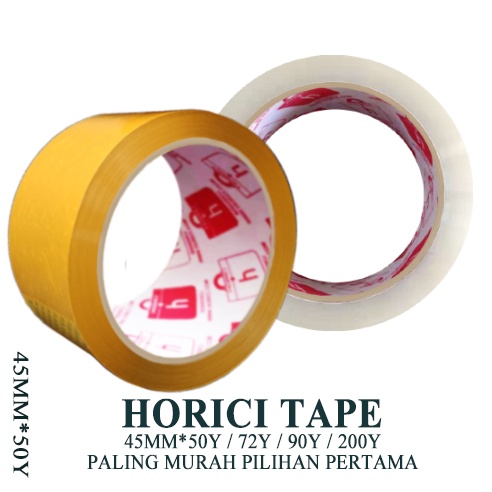 MURAH SUPER CLPER 45mmx90Y 45mmx50Y LAKBAN BENING DAN COKLAT HORICI TAPE/ISOLASI