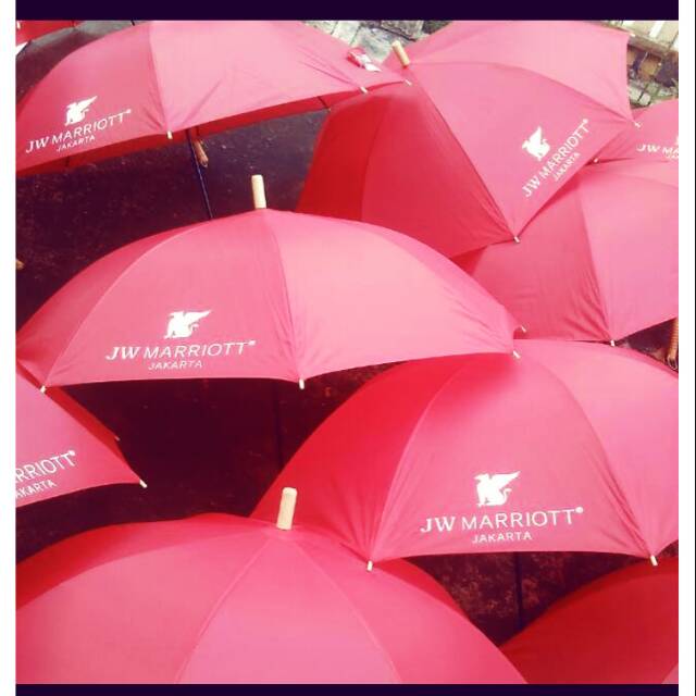 Souvenir payung FREE Sablon | Grosir payung kain tebal (MINIM 50pcs)