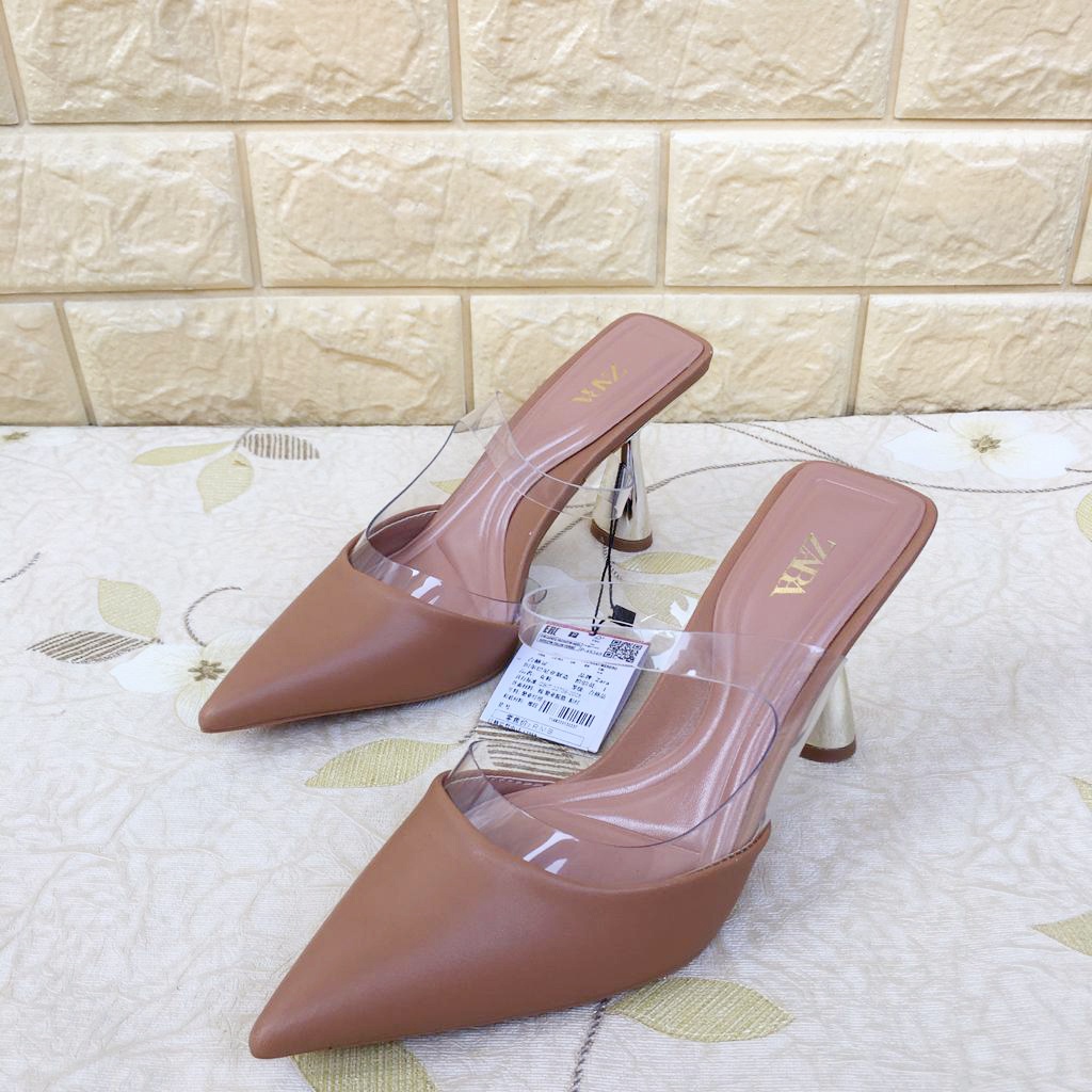 Sepatu Heels Vinyls Mules ZR-125