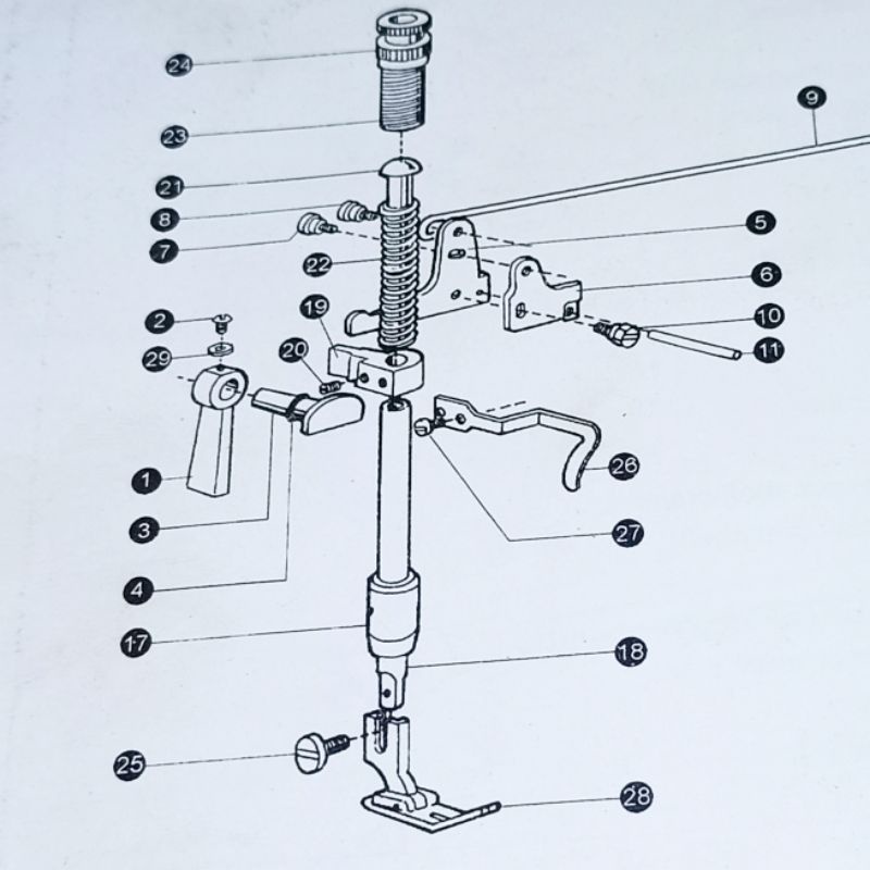 22T7-006 Tension Releasing Pin / Pen Besar Tension Mesin Jahit Jarum 1 / Mesin Jahit High Speed