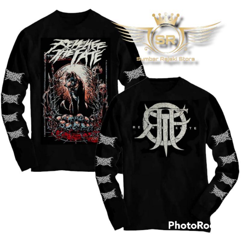 kaos musik metal Ravenge The fate black Lengan panjang