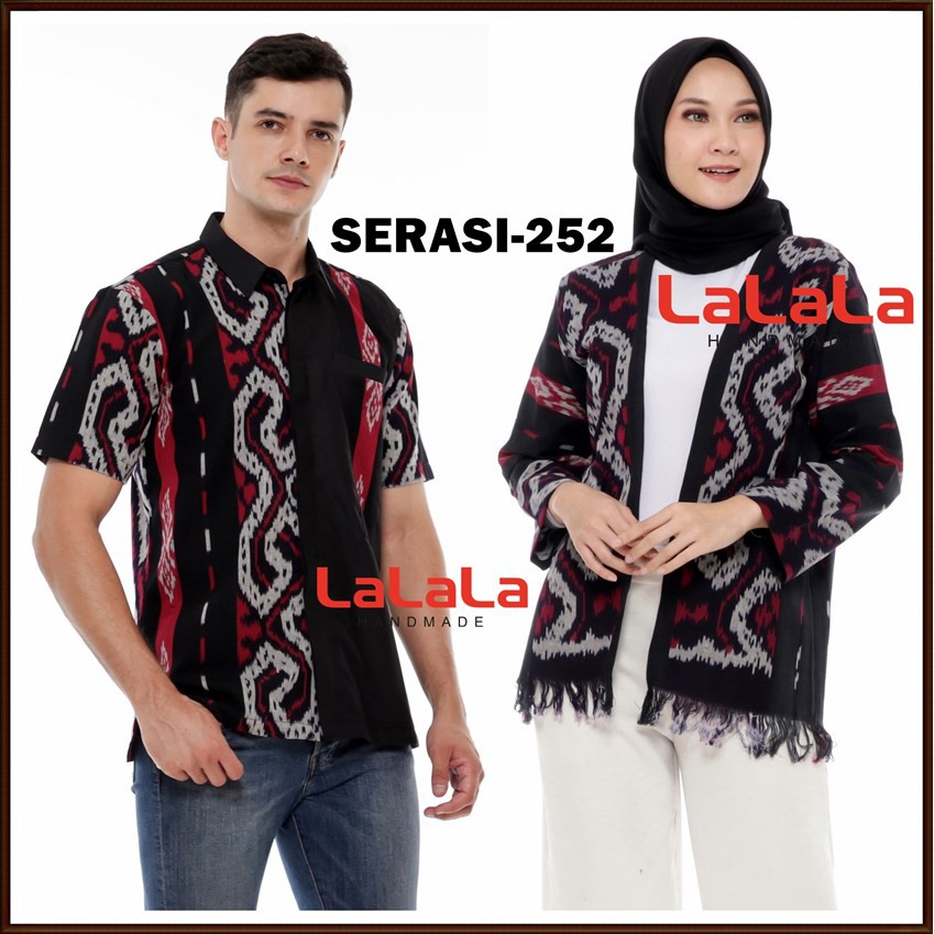Couple Tenun Etnik - Set Baju Tenun - Atasan Blazer Outer Kimono - Kemeja Tenun - Sarimbit Etnik