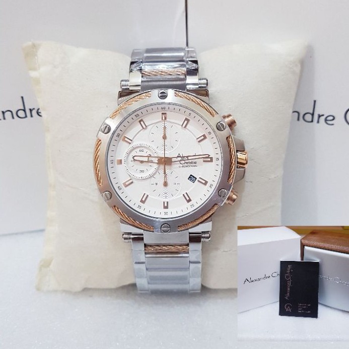 ALEXANDRE CHRISTIE PRIA AC 6561 SILVER ROSEGOLD JAM TANGAN ALEXANDRE CHRISTIE AC 6561 ORIGINAL
