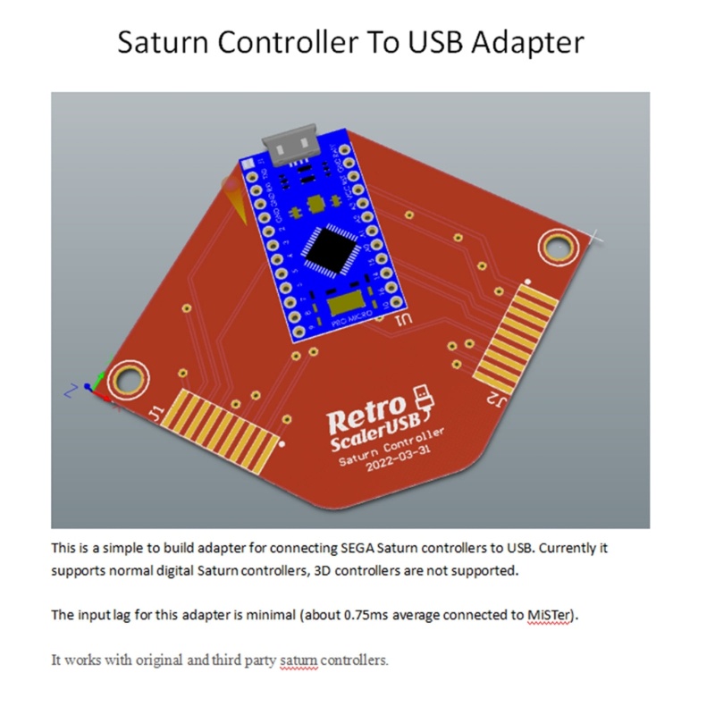 Zzz Adapter Konverter Joystick Ke USB Untuk Controller Game Segasaturn