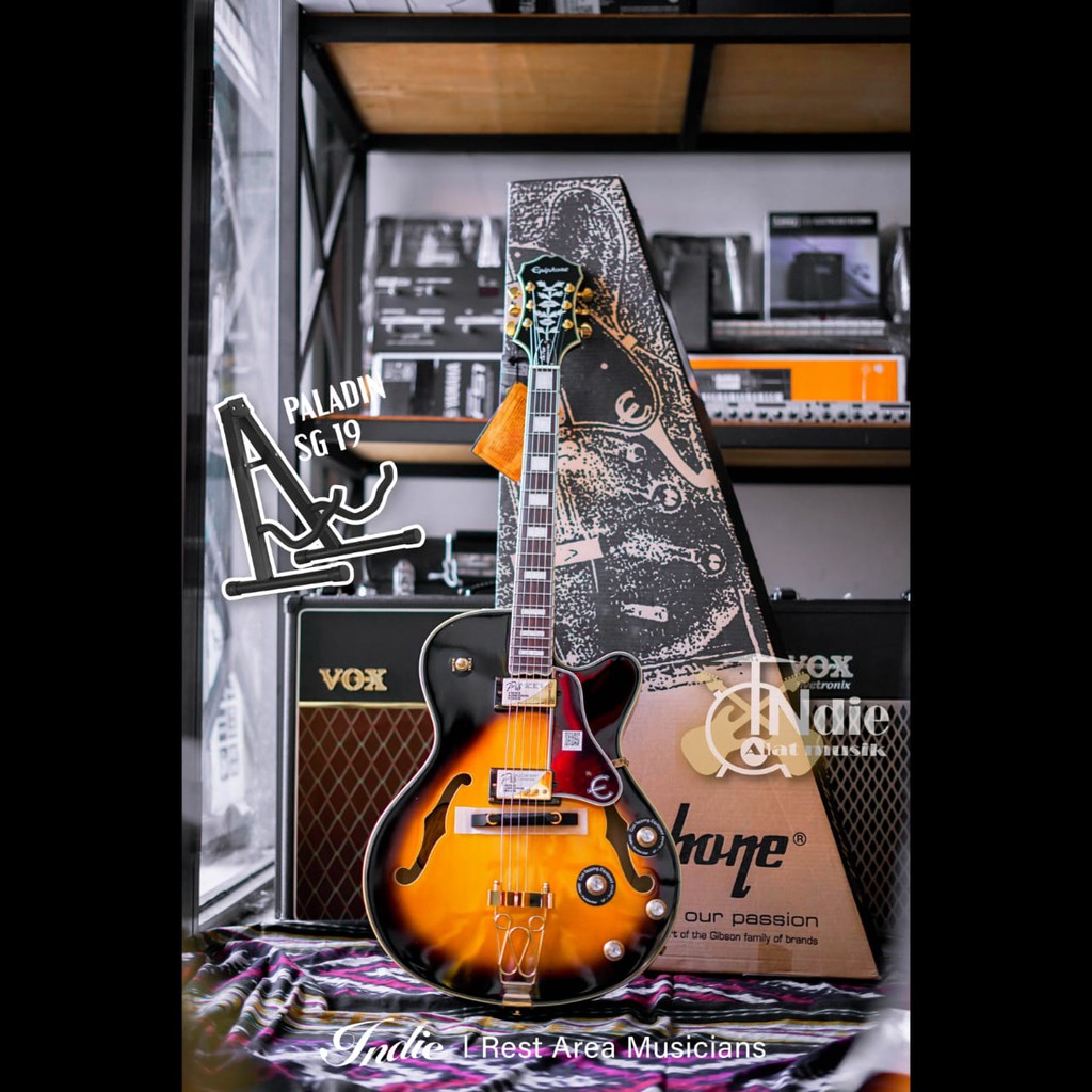 Epiphone Joe Pass Emperor II Pro Electric Guitar Vintage Sunburst