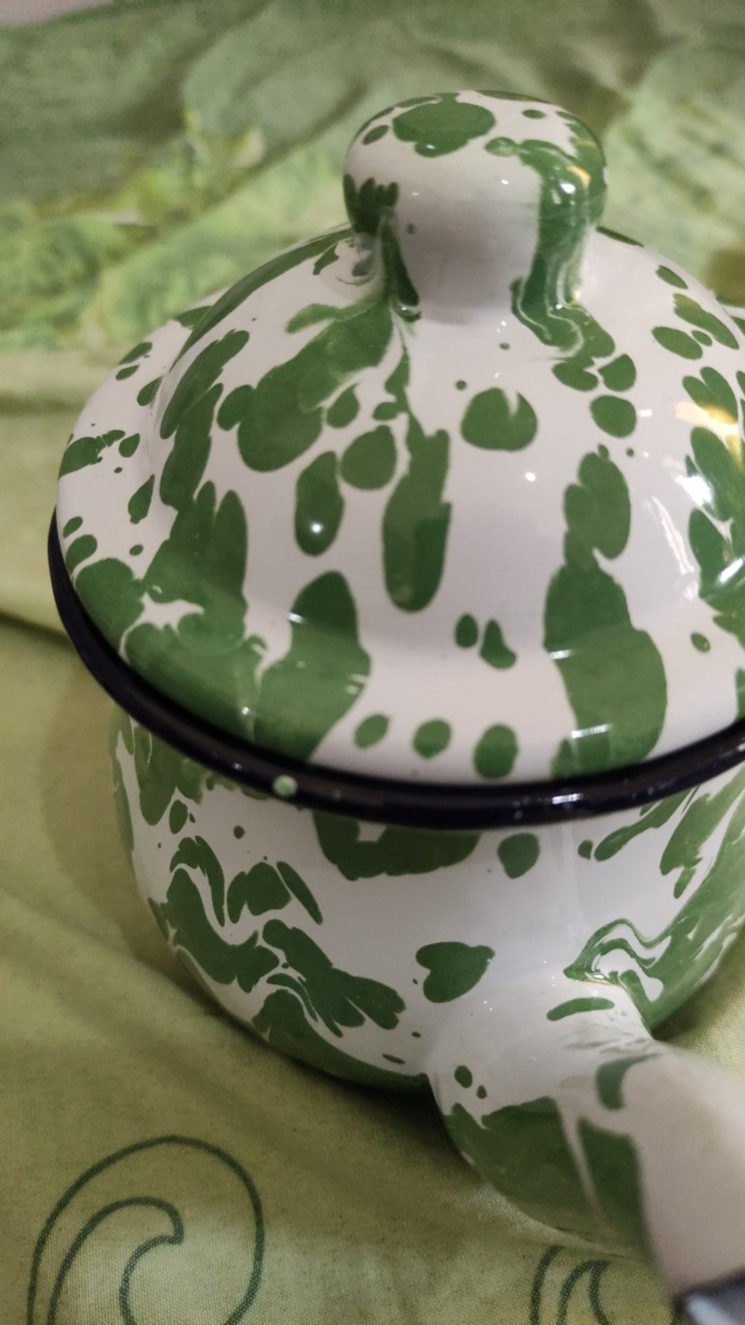 Timbangan Teko Ceret Poci Mungil Jadul Blirik Hijau Vintage 12 Cm (jokowi Series) Volume 0.7 Liter